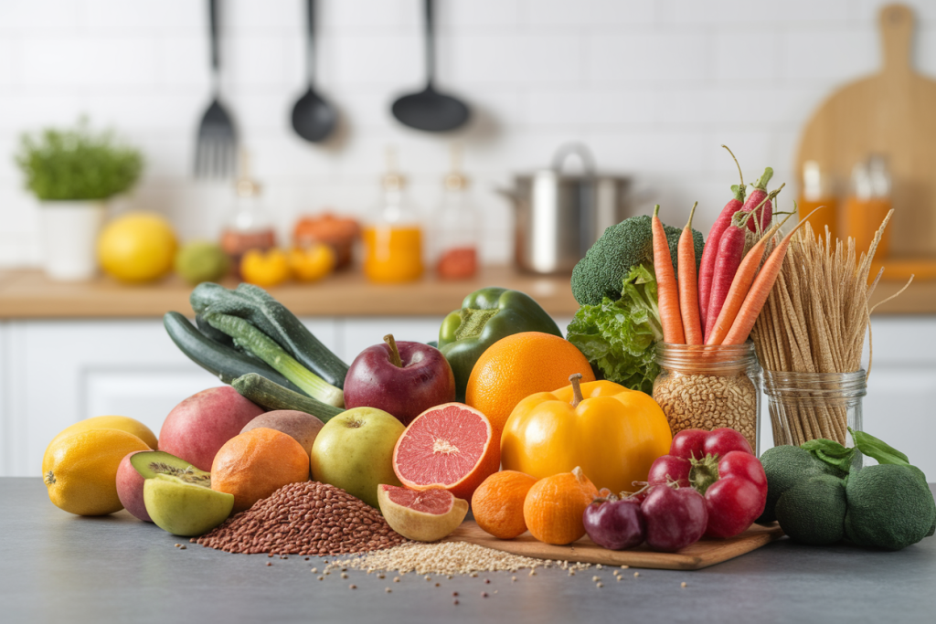 cuisine-comptoir-fruits-legumes-cereales