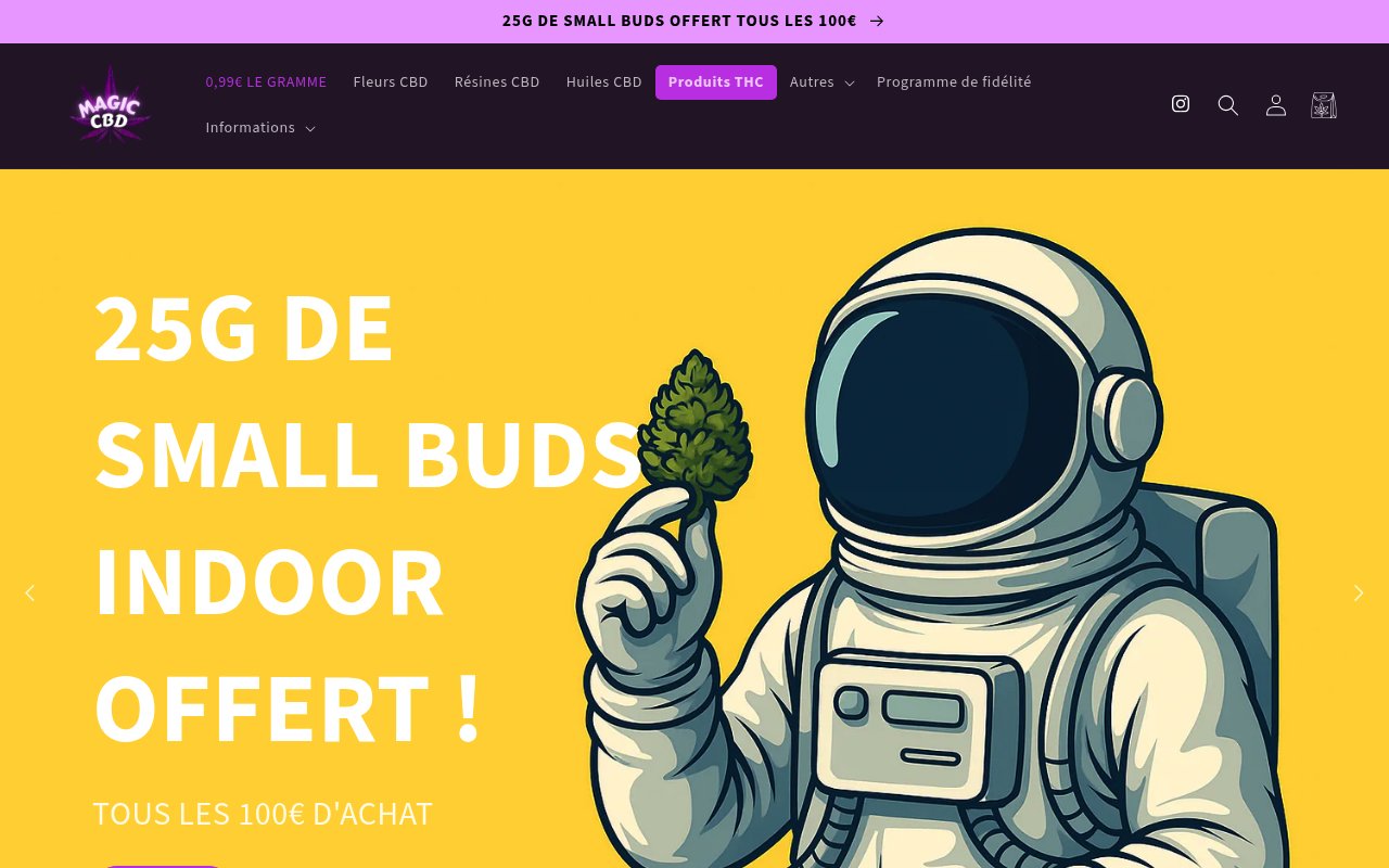 Apercu du site Magic CBD