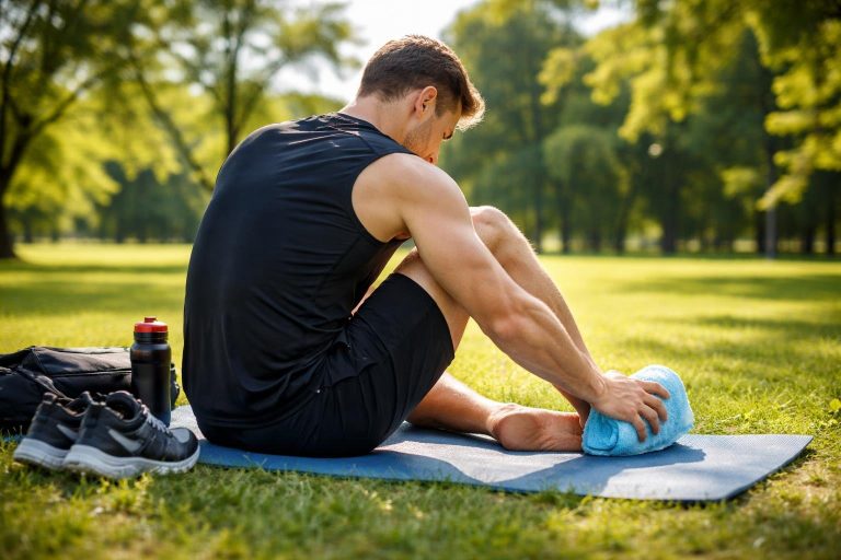 athlete-tapis-yoga-parc-glace